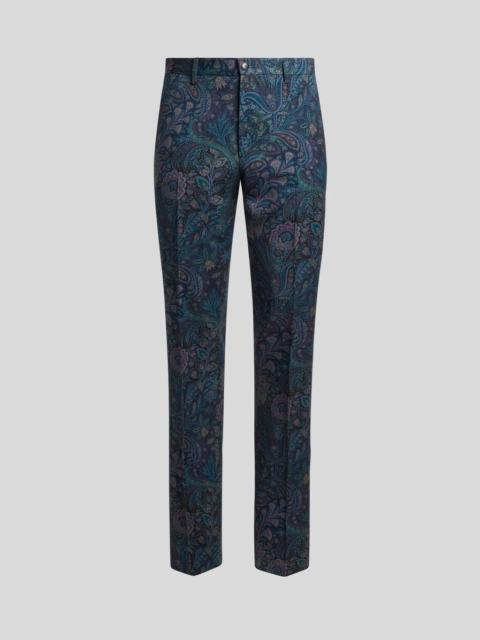Etro TAILORED WOOL TROUSERS WITH FLORAL MOTIF