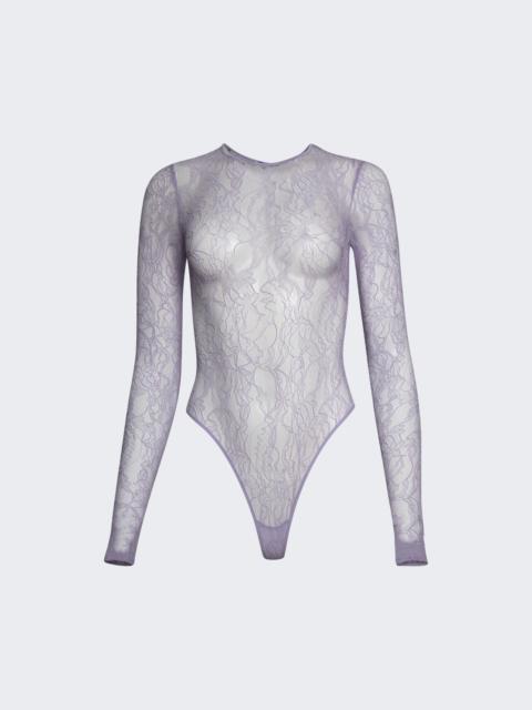 WARDROBE.NYC Lace Bodysuit Lilac