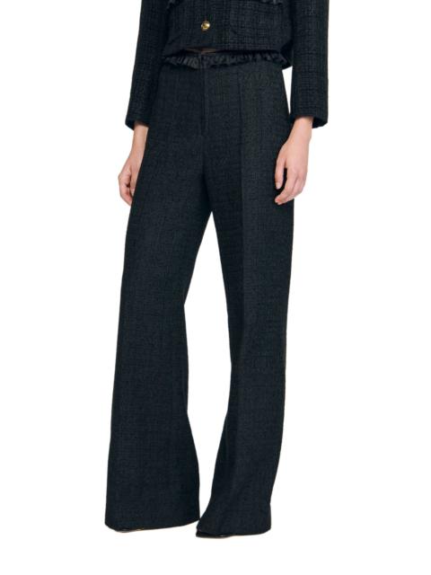 Sandro SANDRO Tweed suit trousers in Black at Nordstrom