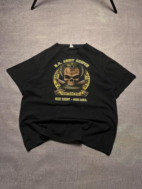 Other Designers Le Grande Bleu (L.G.B.) - Vintage Army USA Special Forces Sniper Skull Print T shirt