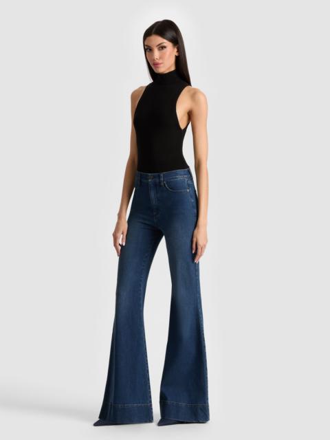 Alice + Olivia BEAUTIFUL HIGH RISE BELL JEAN