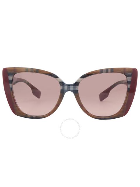 Burberry Burberry Meryl Pink Gradient Dark Brown Cat Eye Ladies Sunglasses BE4393 405413 54