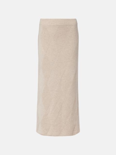 Max Mara Salubre argyle cashmere midi skirt