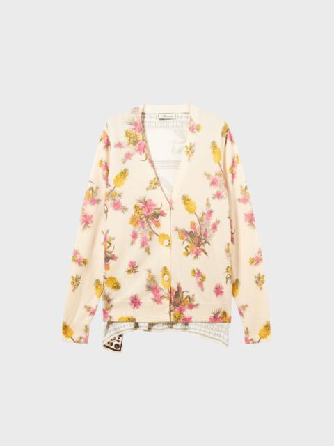 Blumarine TWO-PRINT WOOL CARDIGAN