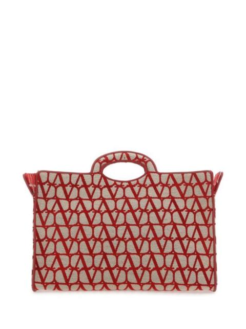 La Troisieme Toile Iconographe Shopping Bag for Woman in Beige/red