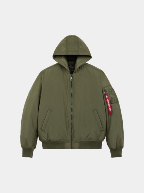 ALPHA INDUSTRIES MA-1 HOODED OXFORD FLIGHT JACKET