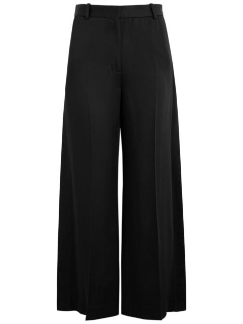 Toteme Split-cuff Wide-leg Satin Trousers