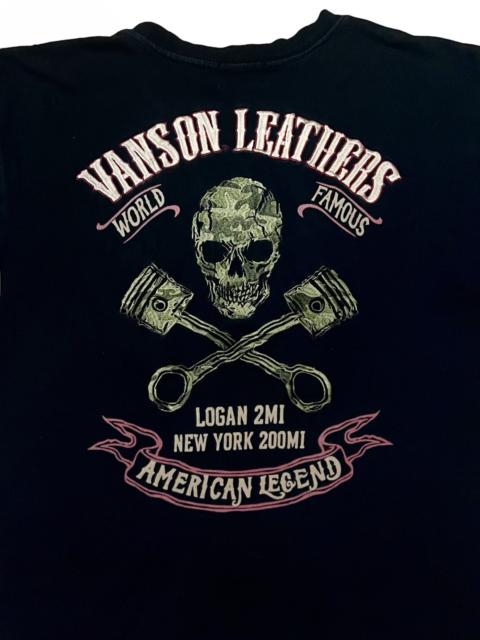 Other Designers Skulls - 🔥HOT ITEM🔥 AUTHENTIC VANSON LEATHER EMBROIDERED SPELLOUT USA