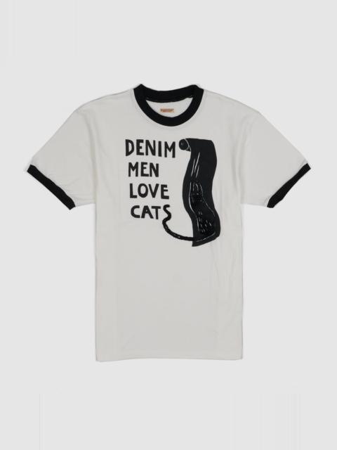 Kapital Kapital Short Sleeve Crew Neck Cats T- Shirt