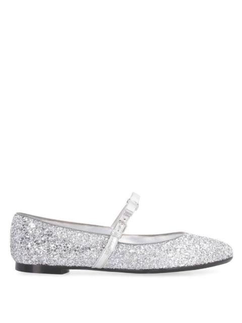 FERRAGAMO Ferragamo Mary Jane Glitter Ballet Flats