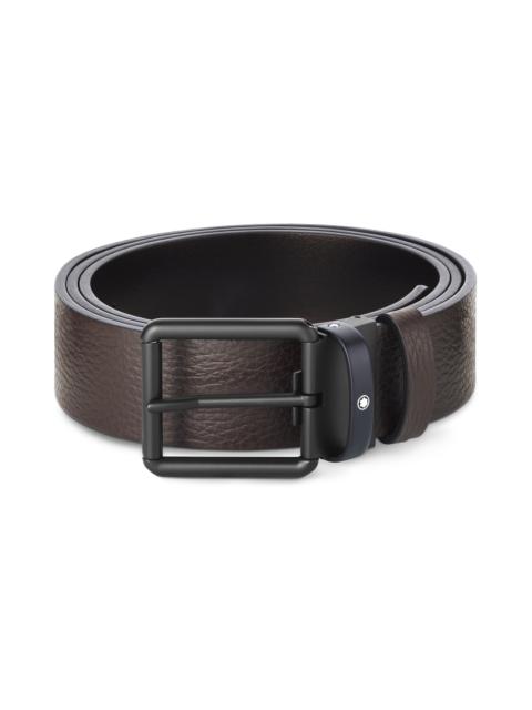 Montblanc Brown/black 35 mm reversible leather belt