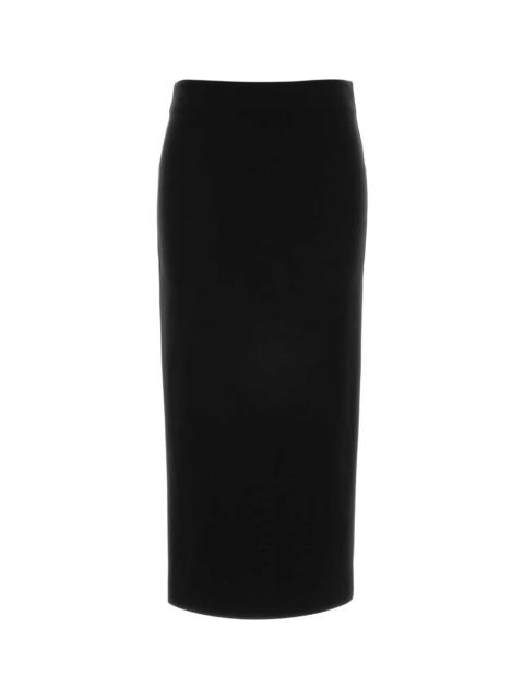 Max Mara Black Stretch Viscose Blend Olivi Skirt
