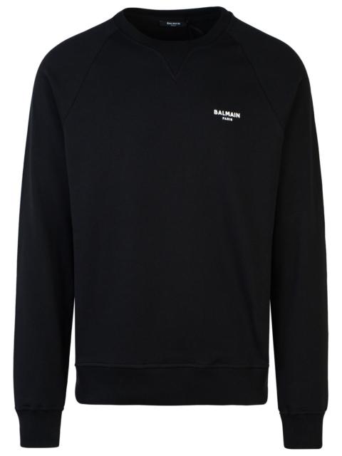 Balmain Black Cotton Sweatshirt Men