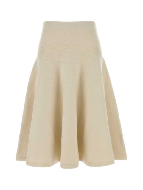 Alaïa Alaia Women Ivory Stretch Cashmere Blend Skirt