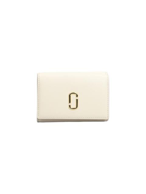 Marc Jacobs The Trifold Wallet In White Leather