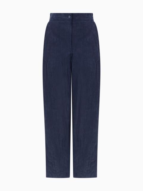 EMPORIO ARMANI TECHNICAL CUPRO TROUSERS