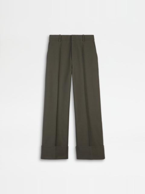 Tod's PANTS IN WOOL - GREEN