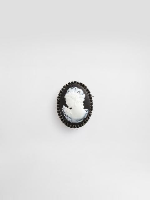 Dolce & Gabbana Oval cameo brooch