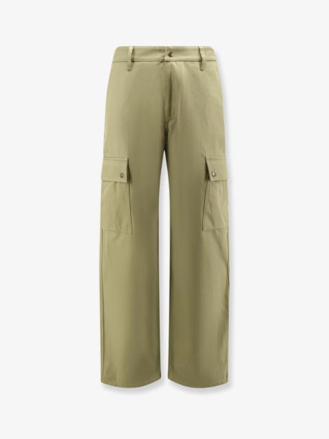 Burberry Burberry Cotton Trousers With Logo Embroidery