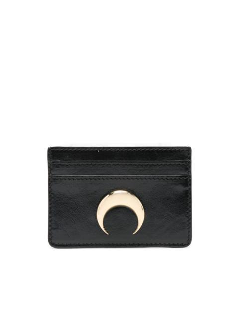 Marine Serre smoth leather moon charm cardholder
