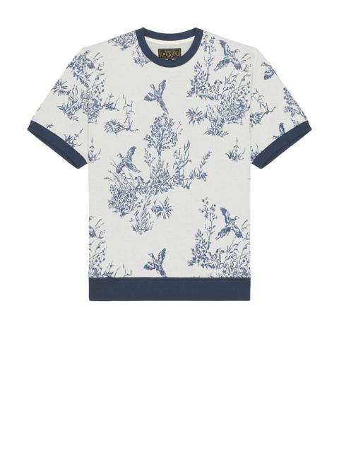 BEAMS PLUS Knit Tee Bird Jacquard