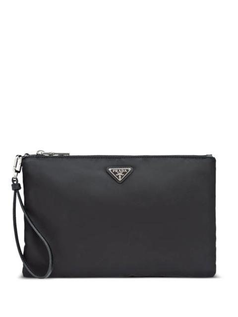 Prada Prada Men Re-Nylon And Saffiano Leather Pouch
