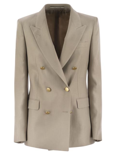 Other Designers Tagliatore Women Paris - Linen Double-Breasted Blazer