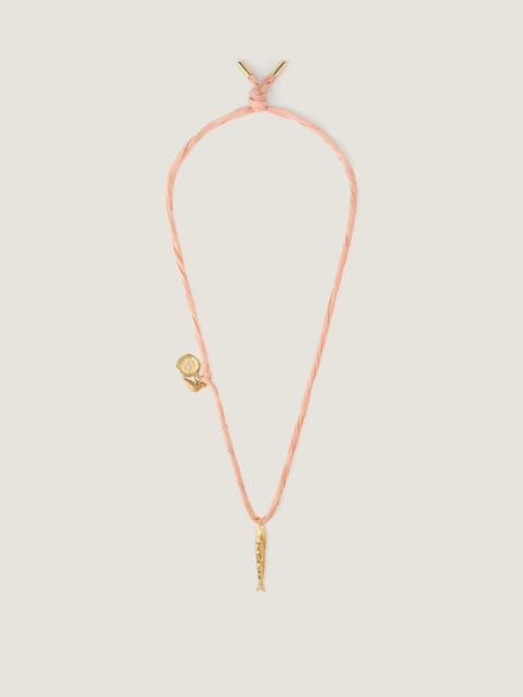 Givenchy LUCKY CHARMS NECKLACE IN SILK AND METAL