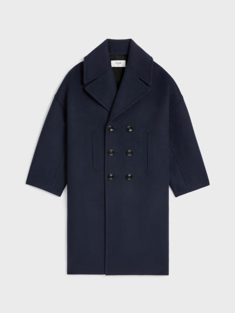 CELINE long peacoat IN WOOL FELT