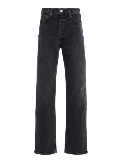 AGOLDE 90's Pinch Waist High-Rise Straight-Leg Jeans black