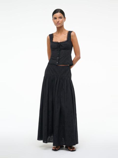 STAUD STAUD LOU TOP BLACK EYELET