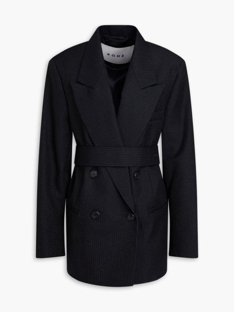 RÓHE Double-breasted pinstriped wool-twill blazer