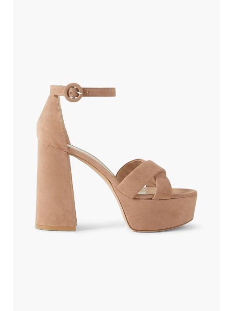Gianvito Rossi Sheridan 110 suede platform sandals