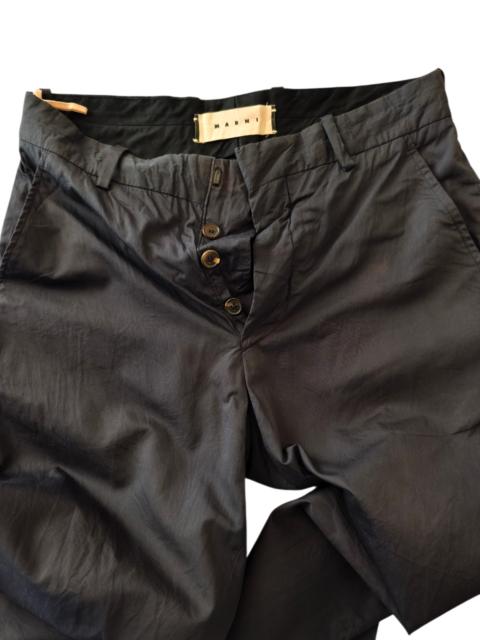 Marni Marni Wide-Leg Cotton-Poplin Trousers