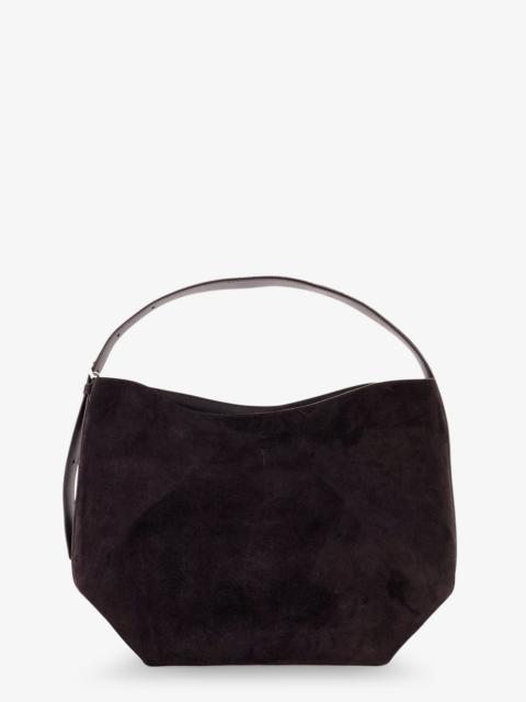 TOTEME Toteme Medium Belted Suede Shoulder Bag Brown