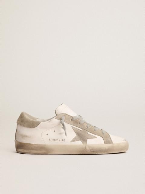Golden Goose Women’s Super-Star with gray suede star and heel tab