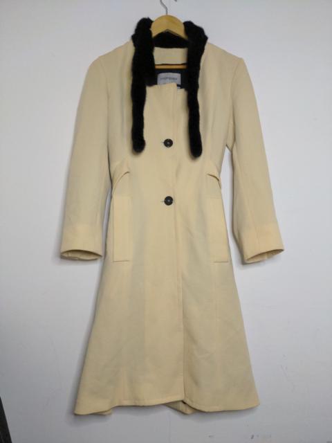 SAINT LAURENT Yves Saint Lauren Womens Coat with Faux Fur