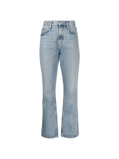 high-rise bootcut jeans
