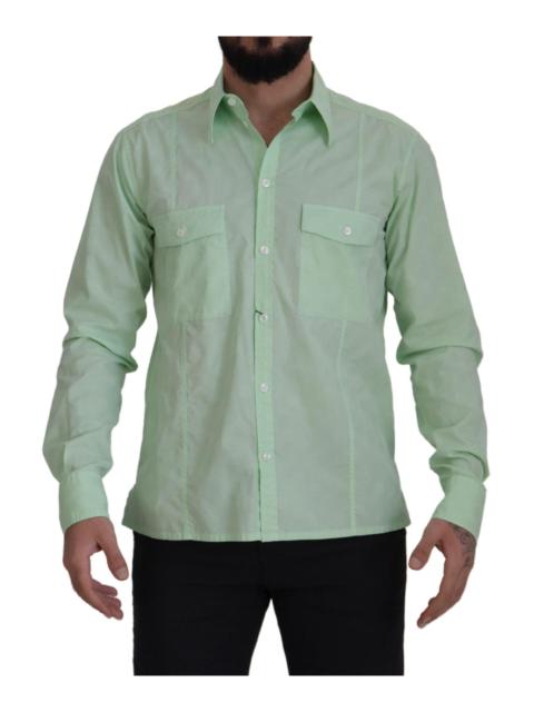 Dolce & Gabbana Mint Green Long Sleeves Button Down Shirt