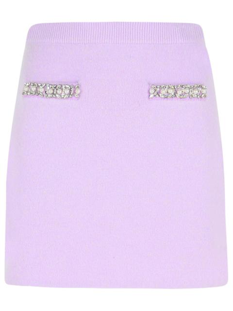 self-portrait Self-Portrait Crystal Skirt Lilac Viscose Blend