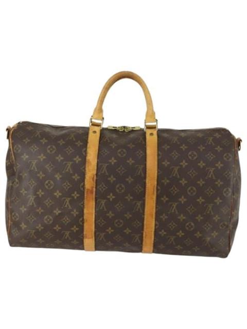 Louis Vuitton Keepall leather travel bag