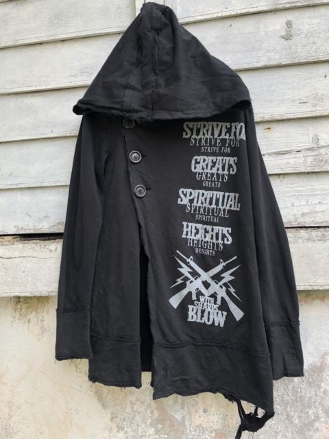 Other Designers Seditionaries - Ghost of Harlem Distressed Cross Anarchy Button Hoodie