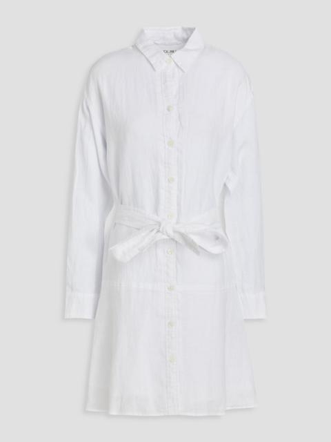 Other Designers Linen mini shirt dress