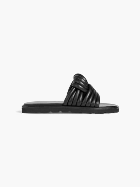 Gianvito Rossi Ottavia twisted padded leather slides