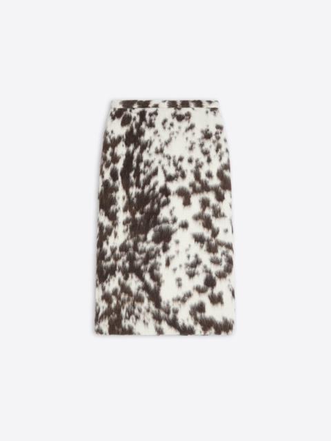 Dries Van Noten COWHIDE PRINT SKIRT