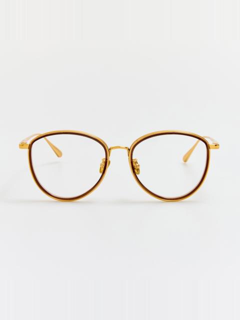 LINDA FARROW Dahlia Optical in Brown
