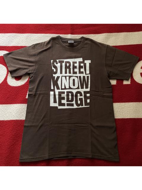 Supreme Supreme "Street Knowledge" Logo Tee Shirt 2004 BROWN / SZ M