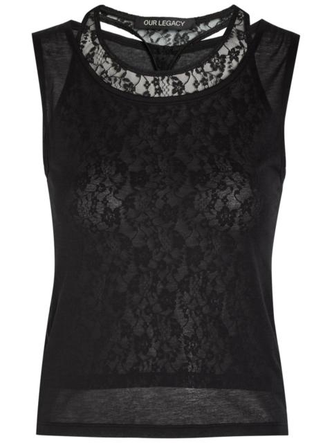 Our Legacy Our Legacy Swim Layered-effect Cotton-blend Tank