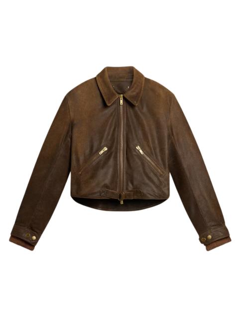 Golden Goose Turkish Coffee Leather Jacket