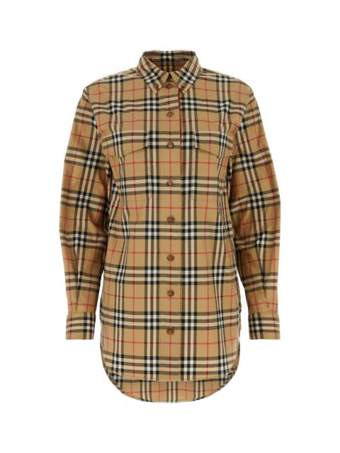 Burberry Embroidered stretch cotton shirt